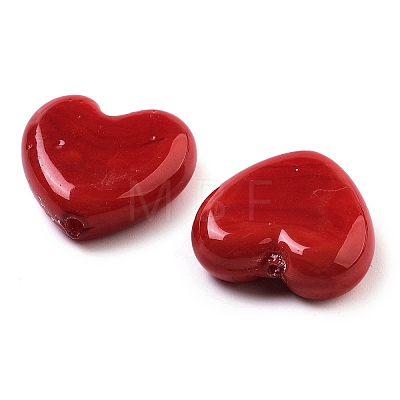 Heart Handmade Lampwork Beads LAMP-U003-01I-1