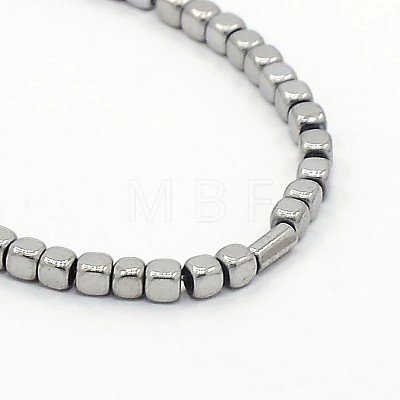Grade A Electroplate Non-magnetic Synthetic Hematite Beads Strands G-O004-11E-1