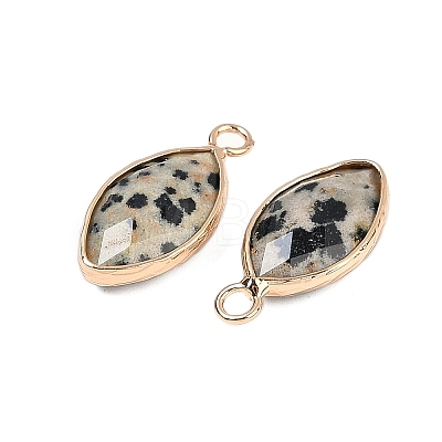 Natural Dalmatian Jasper Faceted Pendants G-G193-01G-01-1