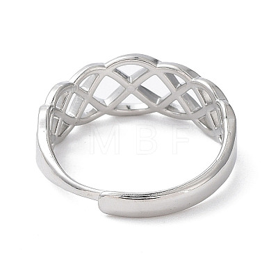 304 Stainless Steel Hollow Sailor's Knot Adjustable Rings RJEW-D006-28P-1