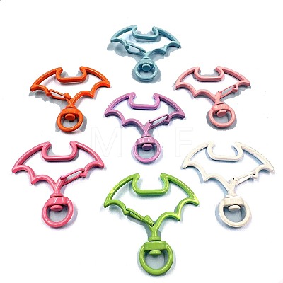 Spray Painted Alloy Swivel Lobster Claw Clasps PW-WG46327-01-1