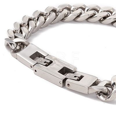 Non-Tarnish 304 Stainless Steel Chunky Curb Chains Bracelet for Men Women BJEW-E107-11P-02-1