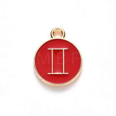 Alloy Enamel Pendants ENAM-SZ0001-28B-I-1