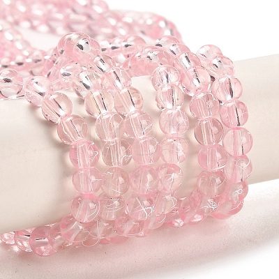 Drawbench Transparent Glass Beads Strands GLAD-Q012-4mm-02-1