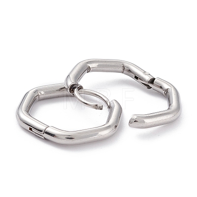 201 Stainless Steel Hoop Earrings STAS-D451-34P-1
