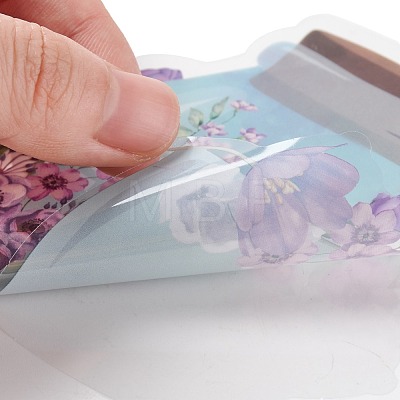 20Pcs 10 Styles Waterproof Self Adhesive PET Stickers DIY-F117-02-1