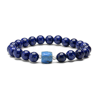 Natural Stone Beaded Bracelet with Tiger Eye and Blue Goldstone ST1579466-1