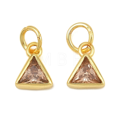 Brass Pave Cubic Zirconia Charms CU-CBA3D67-10G-10-1