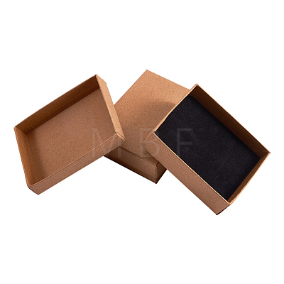 Kraft Cotton Filled Cardboard Paper Jewelry Set Boxes CBOX-R036-11A-1