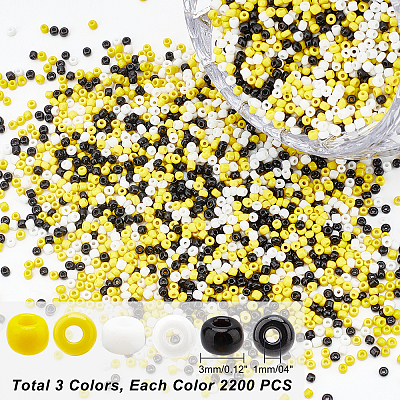   3 Color Opaque Colours Glass Seed Beads SEED-PH0001-52-1