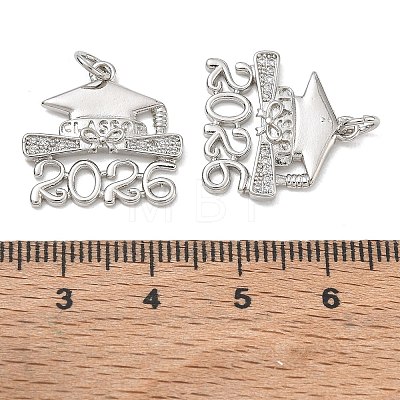 Rack Plating Brass Micro Pave Cubic Zirconia Pendants KK-CBAB1AF-20P-1