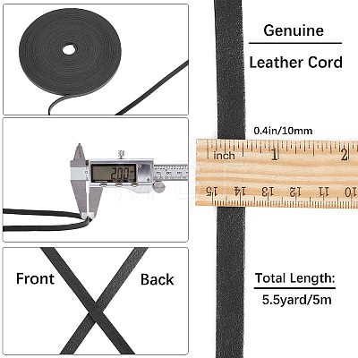 Flat Cowhide Leather Cord WL-GF0001-08D-01-1