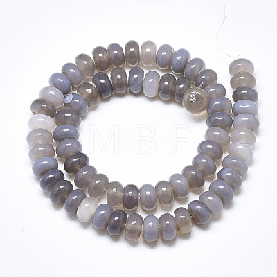 Natural Grey Agate Beads Strands G-T122-02A-1