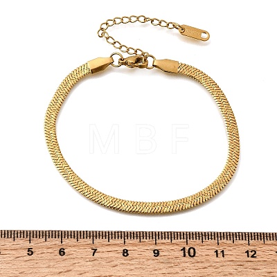 304 Stainless Steel Snake Chains Bracelets for Women BJEW-P395-02G-02-1