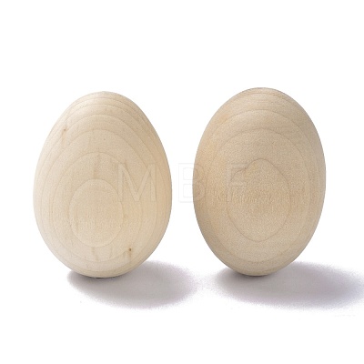 Unfinished Blank Wooden Easter Craft Eggs WOOD-I006-02-1