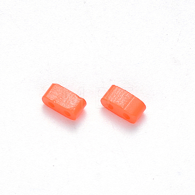 2-Hole Baking Painted Glass Seed Beads SEED-S031-M-406-1