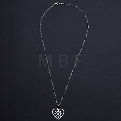 201 Stainless Steel Pendants Necklaces NJEW-S105-JN695-45-1-1