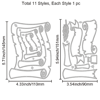 Carbon Steel Cutting Dies Stencils DIY-WH0309-2042-1