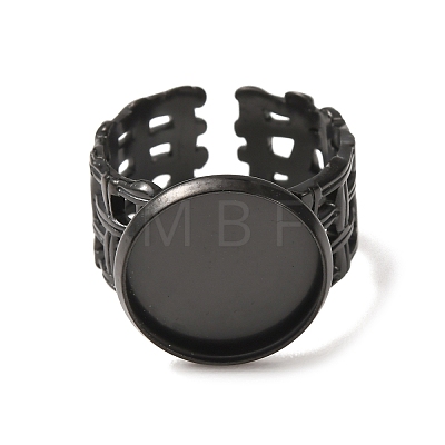 Woven Bezel 304 Stainless Steel Cuff Ring Components SA-CBAD8FA-01EB-04-1