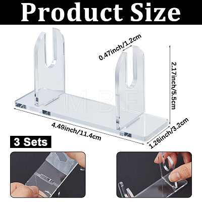 3Bags Acrylicr Fan Storage Holder AJEW-CN0007-52-1