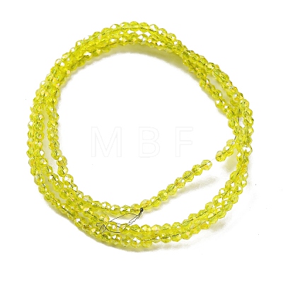 Transparent Electroplate Glass Beads Strands EGLA-H107-01A-AB11-1