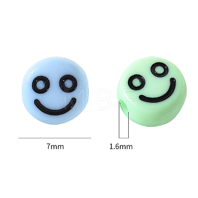 Opaque Acrylic Beads MACR-YW0001-22A-1