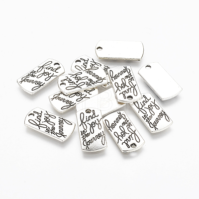 Tibetan Style Alloy Rectangle Pendants LS-TIBEP-Q043-049-RS-1
