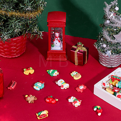 Christmas Opaque Resin Decoden Cabochons RESI-SP0001-04B-1