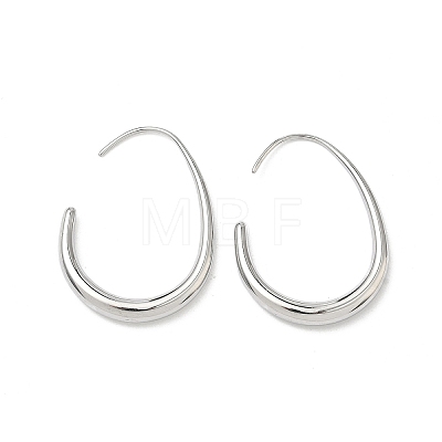 304 Stainless Steel Teardrop Dangle Earrings EJEW-Z158-01P-1