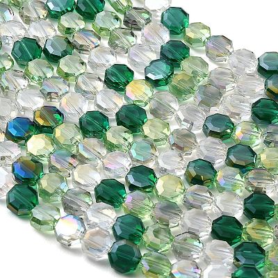 Electroplated Glass Beads Strands EGLA-A048-01A-02-1