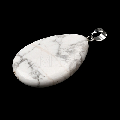 Natural Howlite Pendants G-F820-14P-23-1