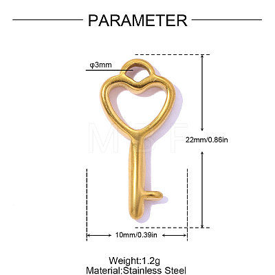 304 Stainless Steel Pendants STAS-OY019-02G-1