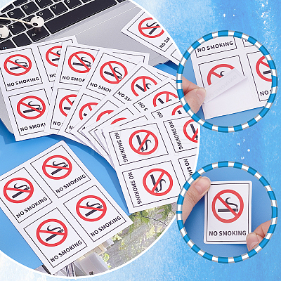PVC Self-Adhesive No-smoking Warning Stickers STIC-WH0003-017C-1