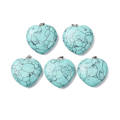 Synthetic Turquoise Pendants G-Z113-05-1