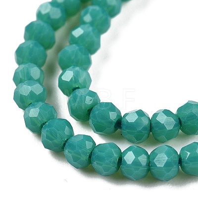 Opaque Solid Color Glass Beads Strands EGLA-T021-02C-1