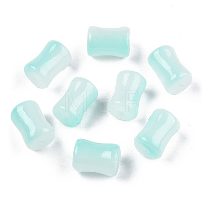 Transparent Spray Painted Glass Beads GLAA-N035-035-C02-1