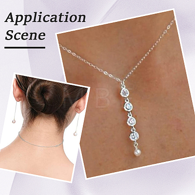 3Pcs Sterling Silver Chain Extender STER-BBC0009-70B-1