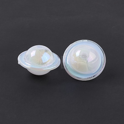UV Plating Rainbow Iridescent Acrylic Beads PACR-M003-11F-1