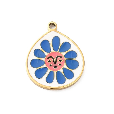 304 Stainless Steel Enamel Pendants LS-STAS-F335-01D-1