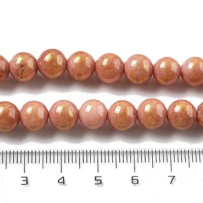 Natural Mashan Jade Beads Strands G-A255-A01-01F-1