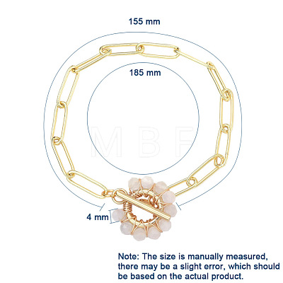 Brass Paperclip Chain Bracelets BJEW-JB05180-1
