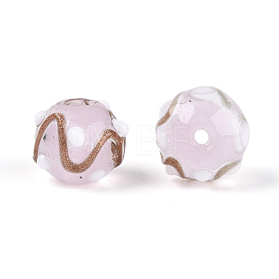 Handmade Gold Sand Lampwork Beads LAMP-N038-01F-1