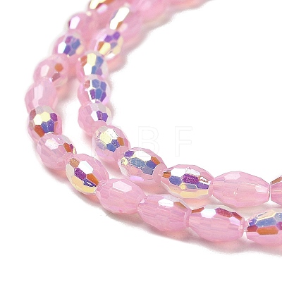Baking Painted Glass Beads Strands DGLA-D001-02D-1