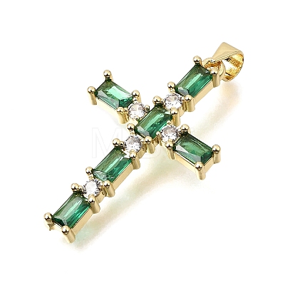 Brass Pave Cubic Zirconia Pendants CU-CBAE7DF-11G-D01-1