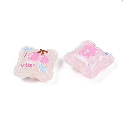 Printed Acrylic Beads OACR-D041-02A-1
