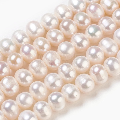 Natural Cultured Freshwater Pearl Beads Strands X-PEAR-S001-8-9mm-3-1