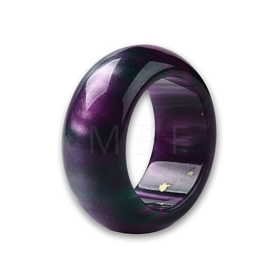 Resin Wide Chunky Finger Ring for Women RJEW-N041-01-C02-1