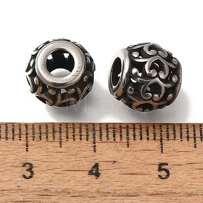 304 Stainless Steel European Beads STAS-D191-04C-AS-1