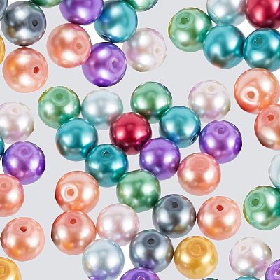 Glass Pearl Beads HY-PH0008-10mm-01M-1