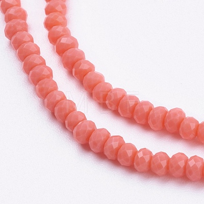 Opaque Solid Color Glass Bead Strands GLAA-F078-A03-1